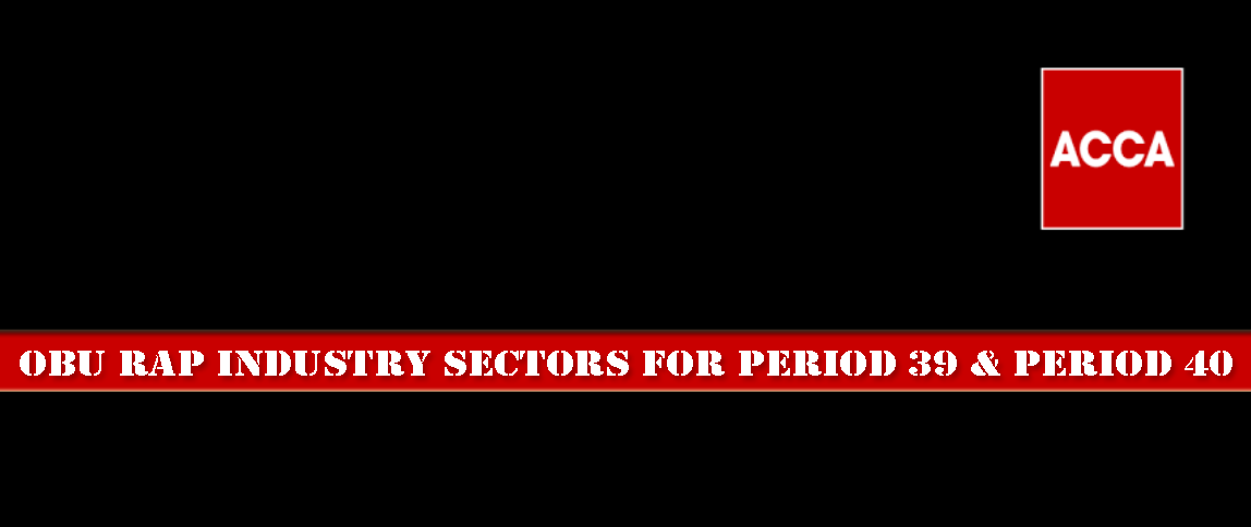 OBU RAP Industry Sectors for Period 39 & Period 40 2019/2020